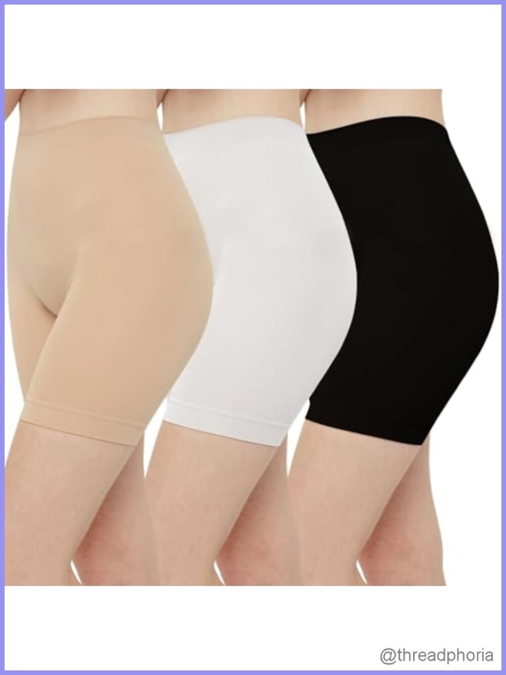 Women's High Waisted Slip Shorts for Under Dresses Anti Chafing Nylon Spandex 3